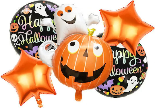 Set 5 Baloane Folie Portocaliu Jumbo 80buc