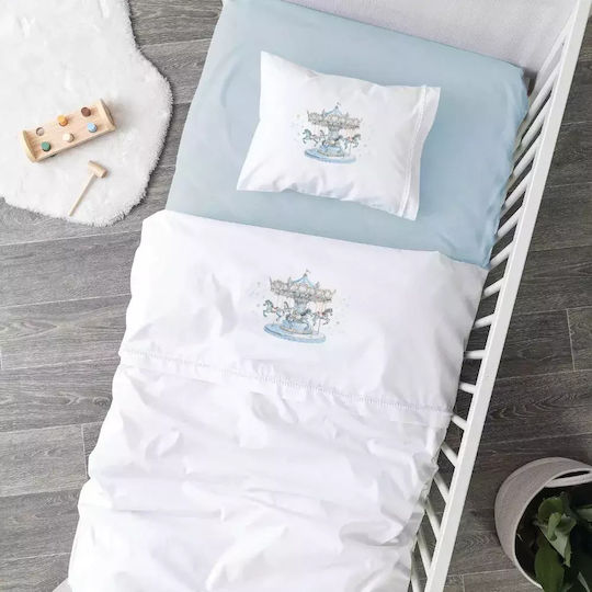 Borea Baby Sheets Set Crib Cotton White 120x160cm 2pcs