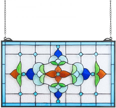 Vevor Βιτρό Κρεμαστό Τζάμι Tiffany Αλυσίδα 26 X 16 Ίντσες Hxfxcsblbhxfya1ql001v0