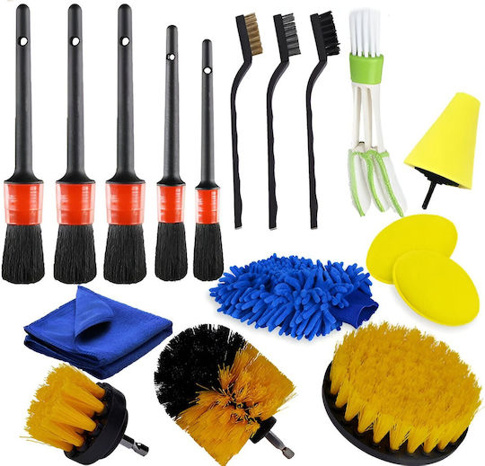 Set de Spălare pentru Materiale Plastice Interioare - Tablou de Bord Auto cu 17 Bucăți