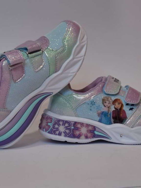 Παιδικά Sneakers με Σκρατς & Φωτάκια Πολύχρωμα