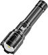 Wiederaufladbar Taschenlampe LED mit maximaler Helligkeit 500lm Schwarz