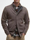Essential Men's Knitted Cardigan Dark Stone