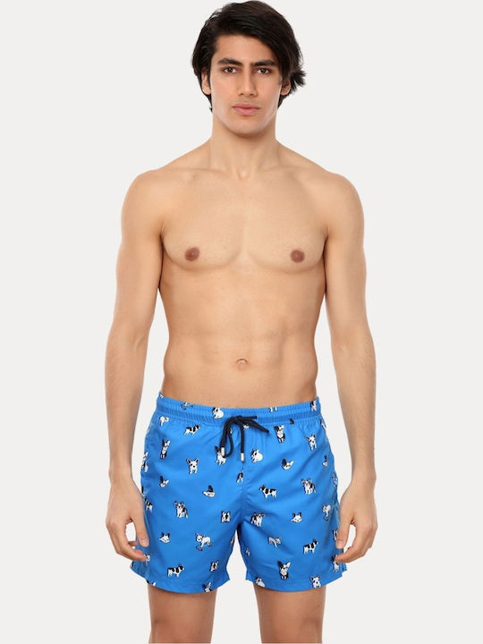 Costume De Baie Bărbați Pantaloni Scurți Albastru