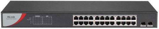 Hikvision HiLook NS-0526P-225 v2 Unmanaged L2 PoE Plus Switch with 24 Gigabit Ethernet Ports