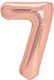 Luftballon Folie Jumbo Zahl 7 Rose Gold 100cm