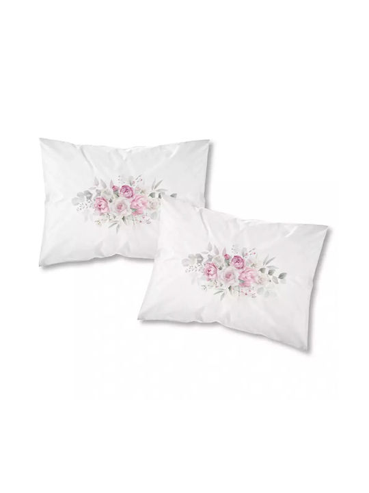 Borea Home Textiles Ζεύγος Μαξιλαροθήκες Agnes 010204018912 Λευκό 50 X 70 2 50 X 70 Cm
