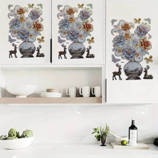 Wall Decorative Stickers 8d Vase Flowers Home Decor 2dis15