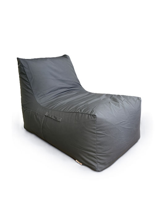 Waterproof Bean Bag Chair Poof Canvas Charcoal grey 100x70x80cm