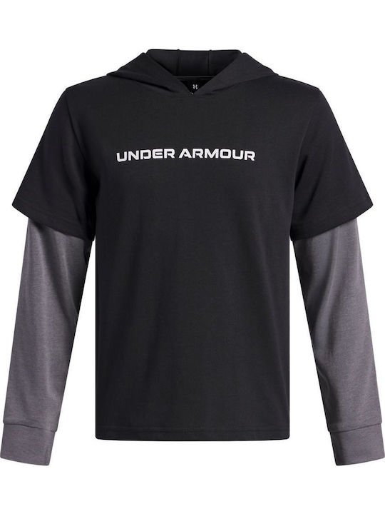 Under Armour Kids Sweatshirt with Hood Black Rival