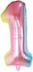 Balon Folie Număr 1 Multicolor 40buc
