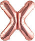 Balon Folie Jumbo Literă Χ Rose Gold 100buc