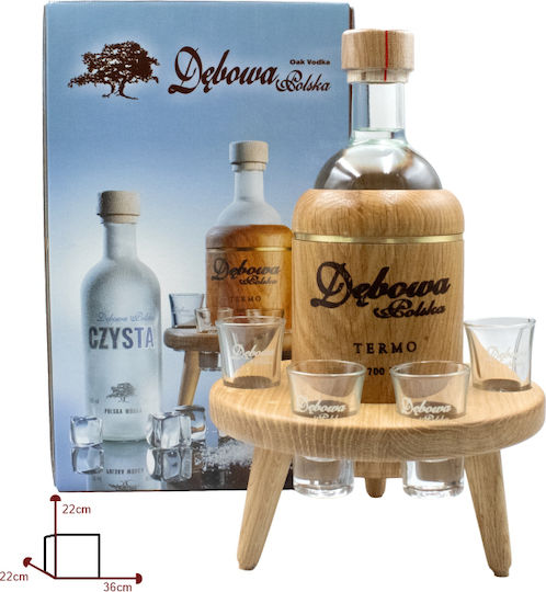 Debowa Wooden Table +4 Glasses 0.7l 40%