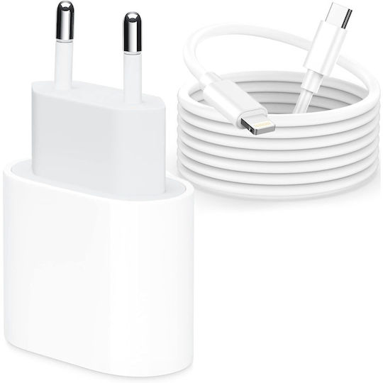 Încărcător Fără Cablu Cu Port USB-C 20W Livrarea Energiei Alb