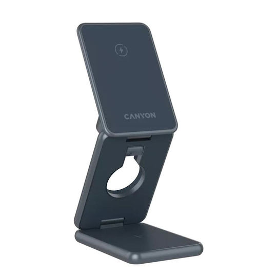 Canyon Kabelloses Ladegerät (Qi Pad) 15W Stromlieferung Gray (OnCharge)