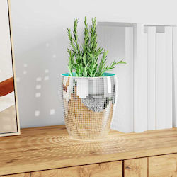 Vidaxl Μωσαϊκό Καθρέπτη Γεωμετρικό 3 Pcs Ασημί 100 X 4 Εκ Γυαλί