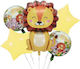 Set 5 Luftballons Folie Bunte Jumbo 101cm