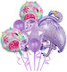 Set 10 Luftballons Folie Lila