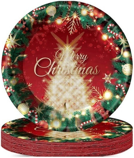 Plate with Christmas Trees 16 Pieces Plate with Christmas Trees 16 Pieces
