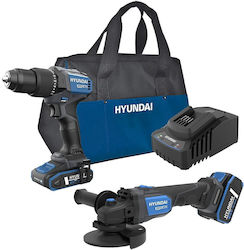 Hyundai S02-FTB Set 4 Scule cu Acumulator Hyundai S02-FTB Set 4 Scule cu Acumulator