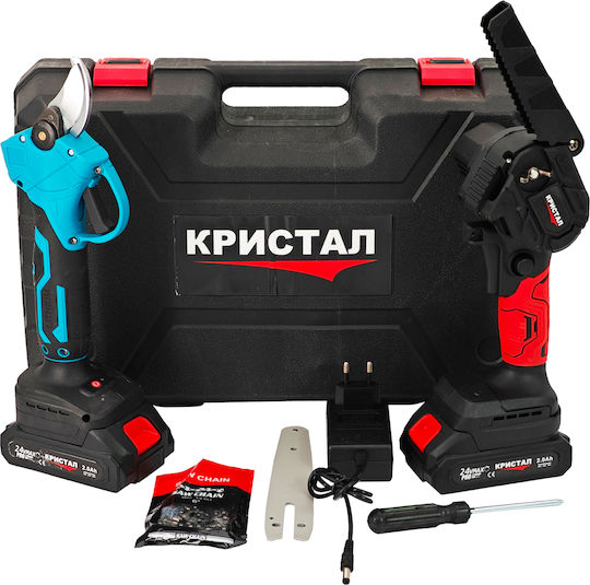 DDT Set Chainsaw Brushless 24V with Batteries 2Ah and Case
