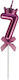 Nummer 7 Kerze Flippy Krone Schleifen-Design Kuchen 6 X 2,5 Cm Lila