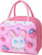 Schulische Isothermische Hand-Lunch-Tasche Rosa 19 x 13 x 23cm
