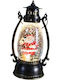Christmas Plastic Black Battery Lantern 14x7cm