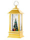 Christmas Plastic Yellow Battery Lantern 13x5.3cm