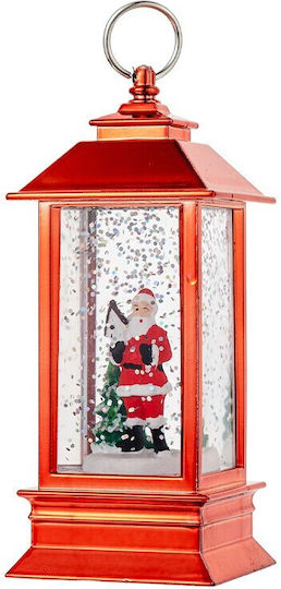 Crăciun Plastic Lampion Roșu Baterie 13x5.3cm.