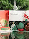 Christmas Wood Green Candle 22.5x9.5cm