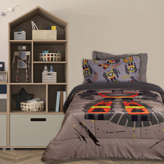 Das Home Детско завиване Единично с Холофайбърно пълнеж Robotime Grey 160x220cm Das Home Детско завиване Единично с Холофайбърно пълнеж Robotime Grey 160x220cm
