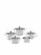 Fissler Copenhagen Σετ Κατσαρόλες από Ανοξείδωτο Ατσάλι 9τμχ