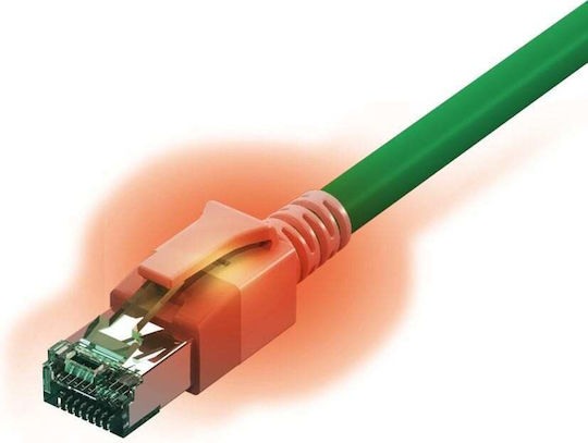 Sacon S/FTP Cat.6a (Gigabit) Καλώδιο Δικτύου Ethernet 7m Πράσινο