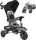 Aiyaplay Kids Tricycle Foldable Convertible with Parental Handle and Sunshade for 1-5 Years Black