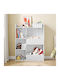 Bibliotecă pardoseală Lemn Alb 80x34x104cm