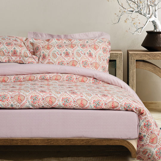Das Home Casual 5437 Σετ Ημίδιπλο 3τμχ 120x200+35εκ. με Λάστιχο Multicolor