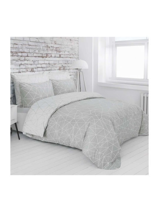 Espree Σετ Σεντόνια Διπλά 200x270εκ. Grey (4τμχ)