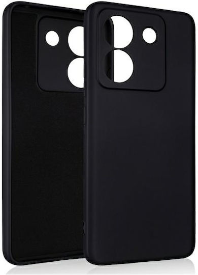 Beline Umschlag Rückseite Silikon Schwarz (Poco M7 Pro)