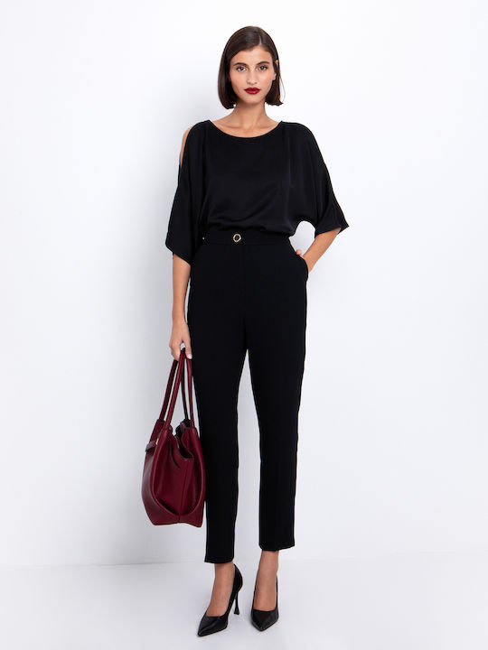 Damen Stoff Hose Crepe