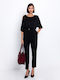 Damen Stoff Hose Crepe