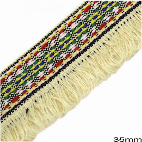 Cotton Braid Tassel Design 35mm 227100915 Ecru 1 Meter