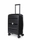 Cardinal Cabin Hard Travel Suitcase Black with 4 Wheels Height 55cm