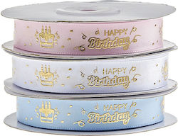 Happy Birthday Band Monochrom Weiß 20meters mit...