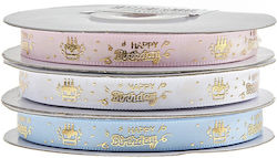 Happy Birthday Band Monochrom Light Blue 20mete...