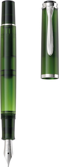 Pelikan Класическа M205 Писалка Зелена от Inox с Червено Мастило
