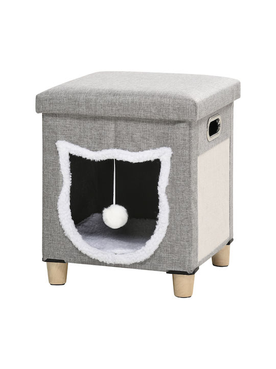 Pawhut Cats Scratching Post Gray 35.5x35.5x42.5cm