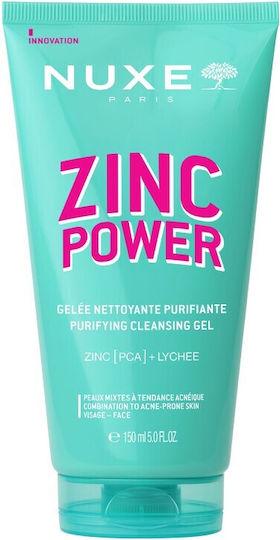 Nuxe Zinc Power Gel Καθαρισμού Προσώπου για Ακνεϊκές Επιδερμίδες 150ml