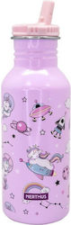 Nerthus Bottle Unicorn 500ml Pink