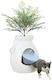Pawhut Katzenbecken Weiß L50 x B48.5 x H58.7cm